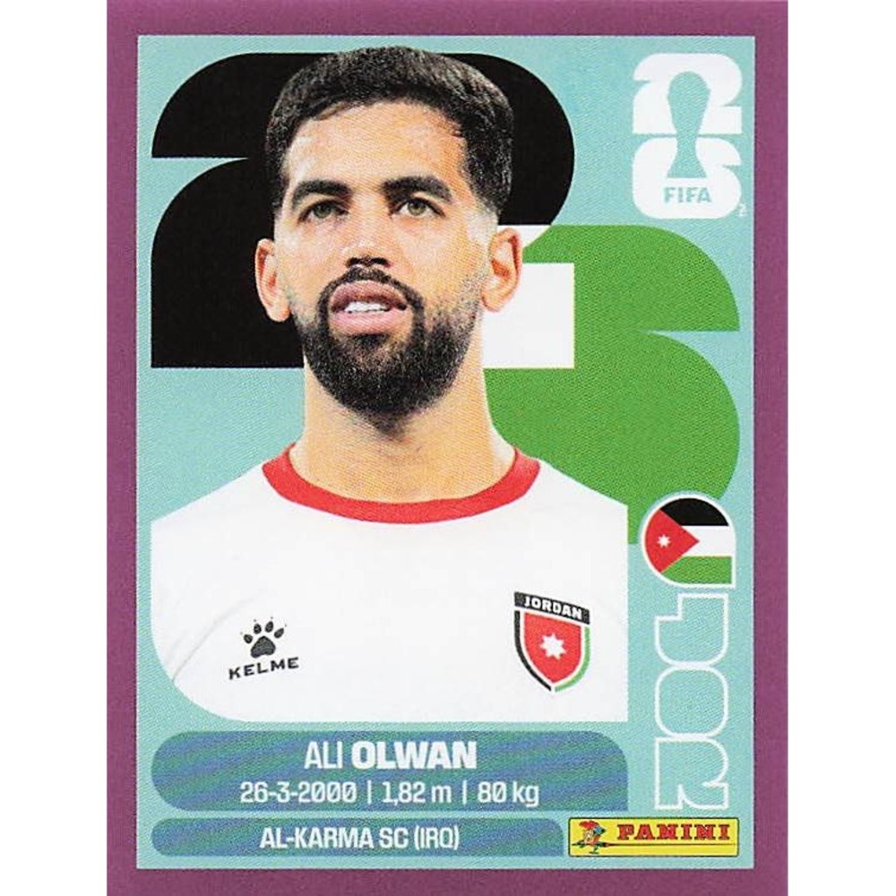 Panini Fifa World Cup 2026 Sticker PURPLE BORDER PARALLEL Ali Olwan JOR18